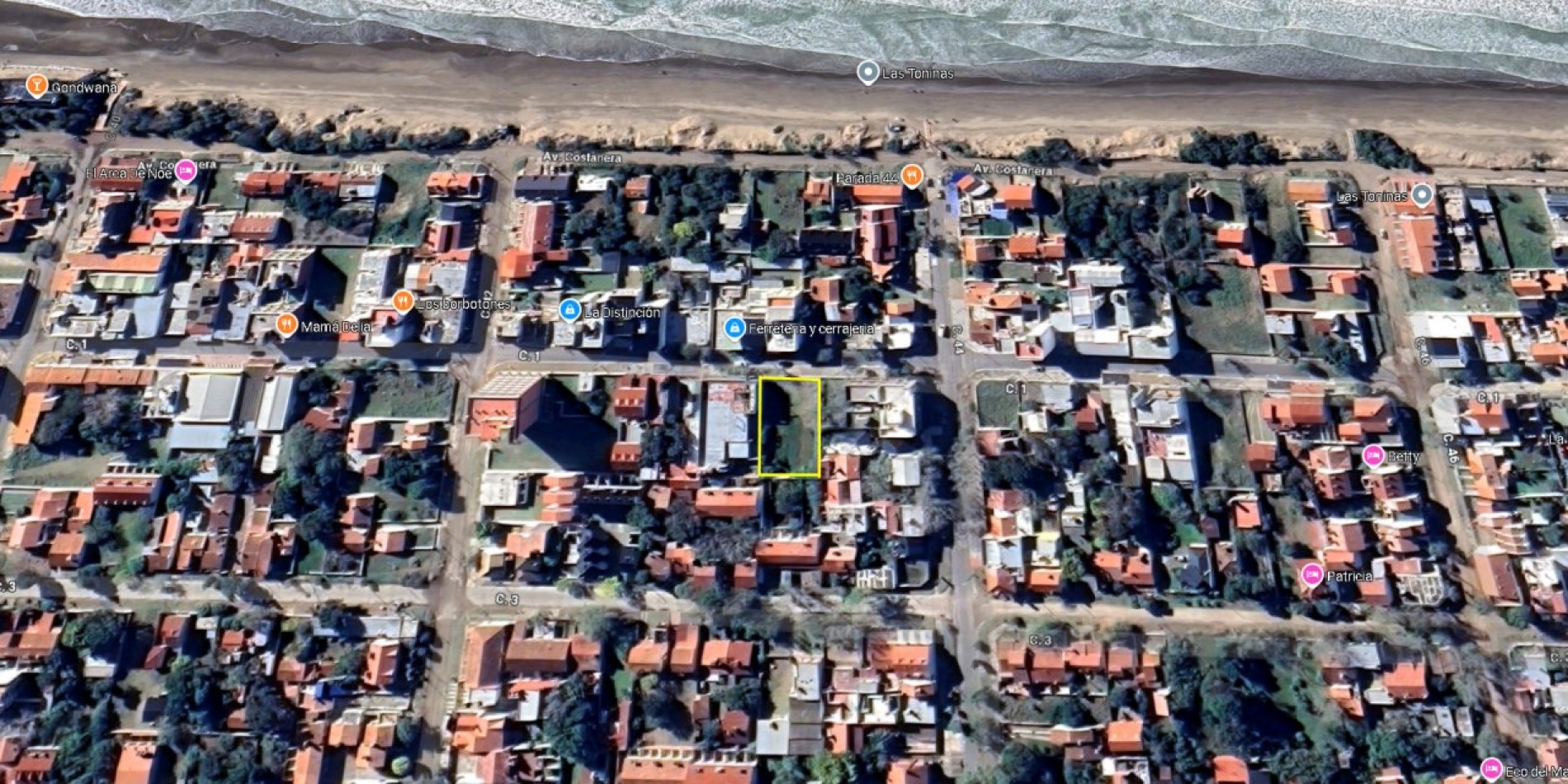 VENTA EN LA COSTA 2 LOTES A 1 CUADRA DEL MAR 800M2 S/ PEATONAL