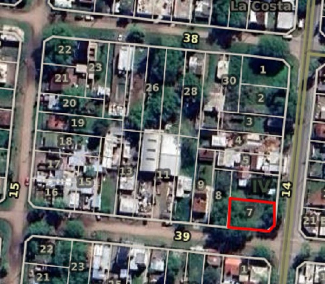 VENTA EN SANTA TERESITA, EXCELENTE LOTE EN ESQUINA 15X24