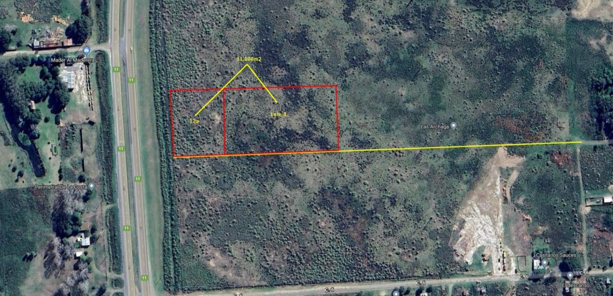 EXCELENTE FRACCION DE APROX 11.000 M2