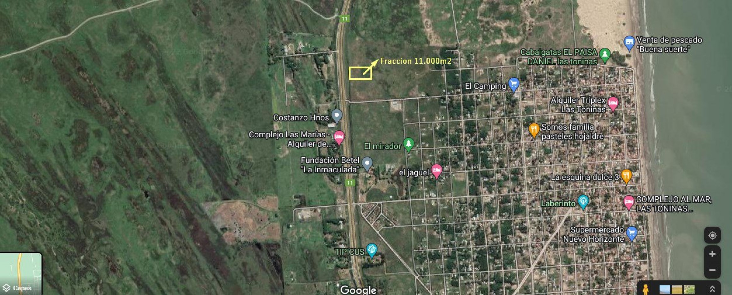 EXCELENTE FRACCION DE APROX 11.000 M2