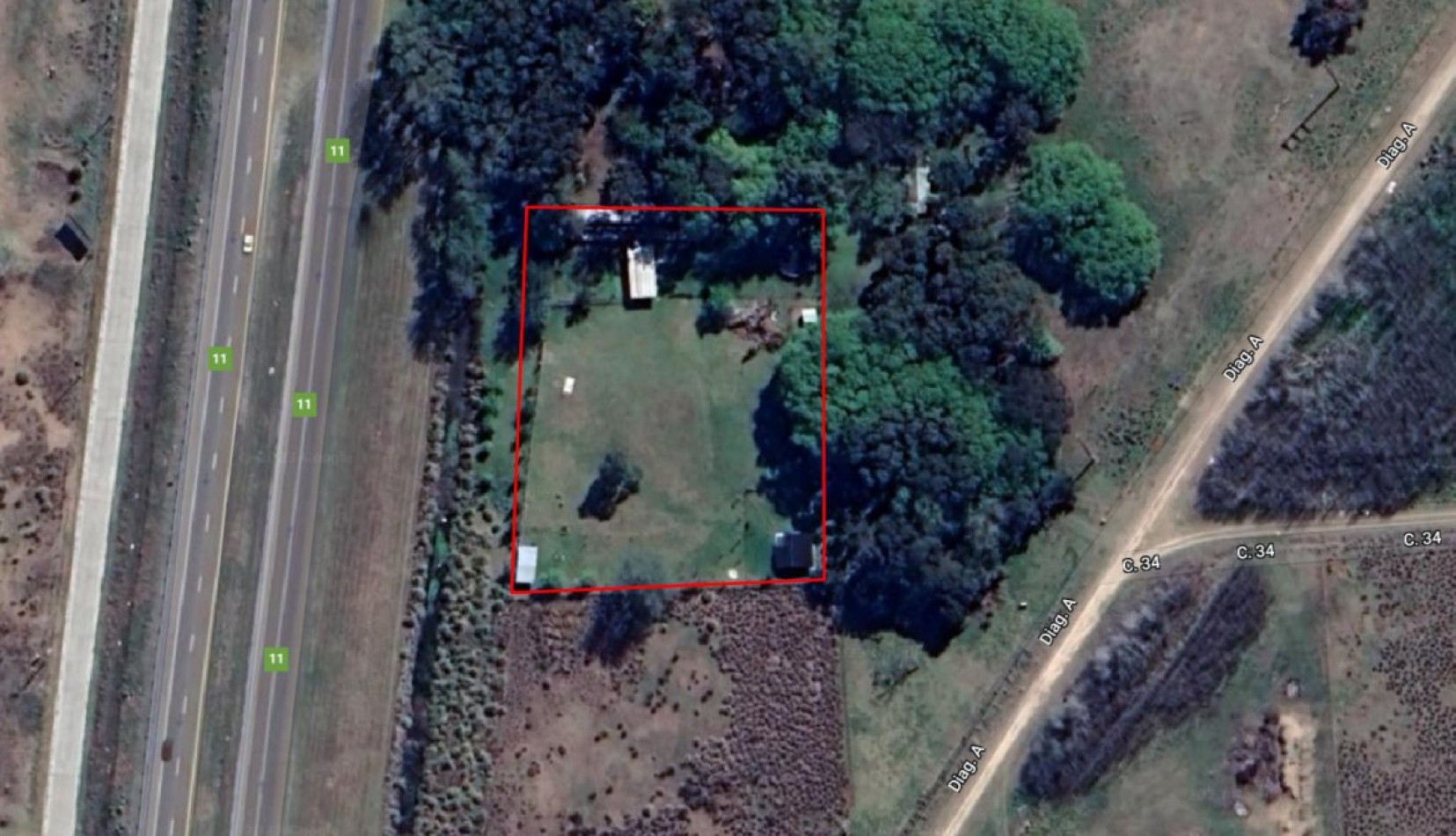 VENDO EN LA COSTA QUINTA-CHACRA CON PISCINA SOBRE RUTA 11