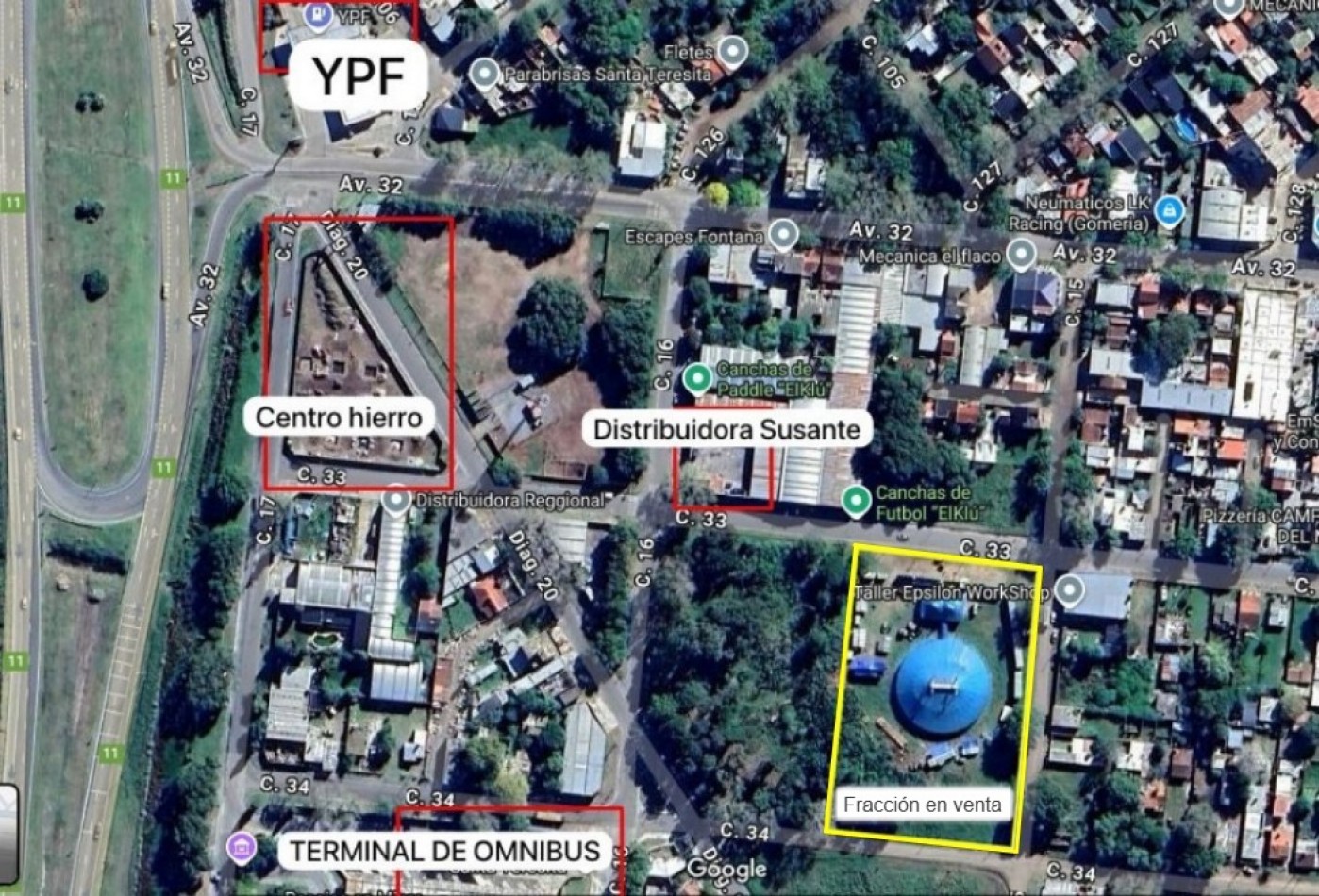 VENTA IMPORTANTE FRACCION ZONA URBANIZADA. IDEAL DESARROLLO INMOBILIARIO/COMERCIAL /LOGISTICA / SUPERMERCADO, ALTA RENTA